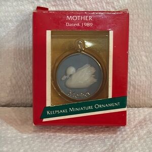 New Vintage Hallmark Keepsake Miniature Ornament, "Mother" from 1989